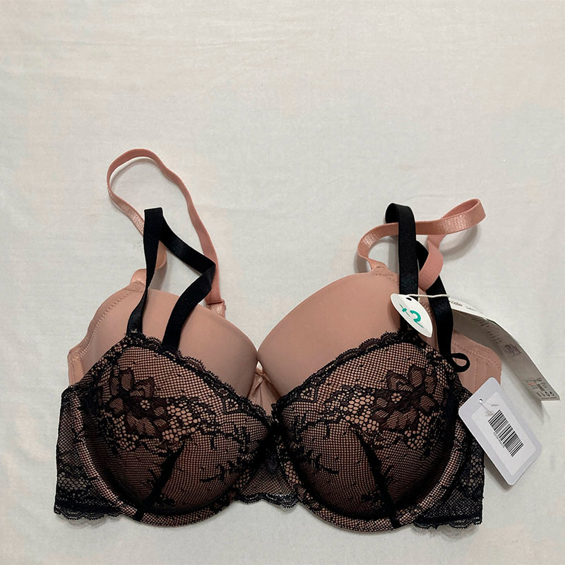 DORINA CHLOE-2PP Light Padded DEMI-Black/blush-36C