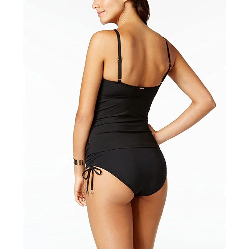 Calvin Klein Women's Hardware Tankini Top Black S
