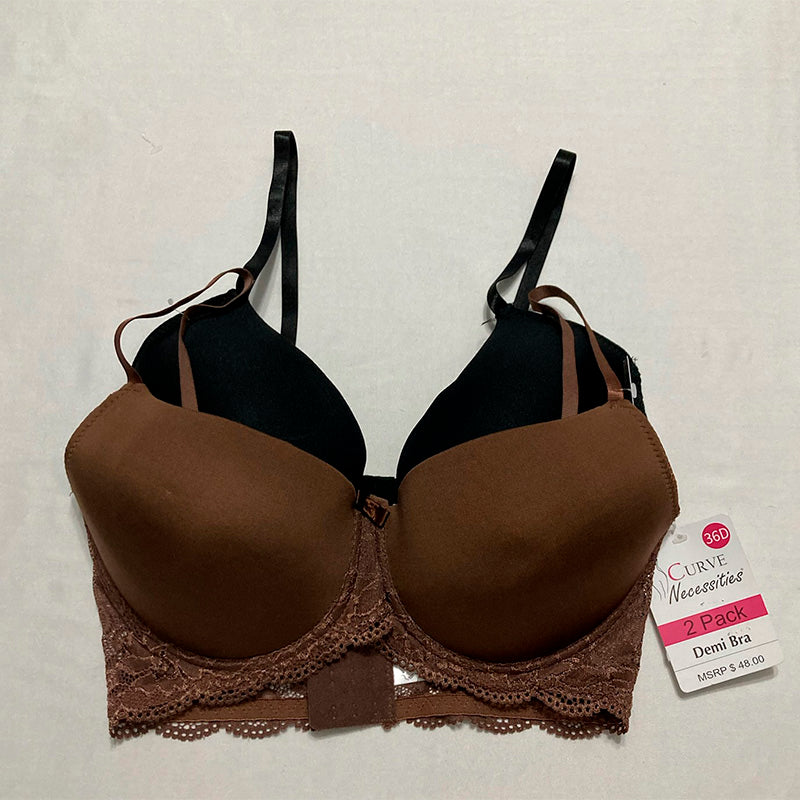 Curve Necessities Bra 2 Pack Multicolor 36D