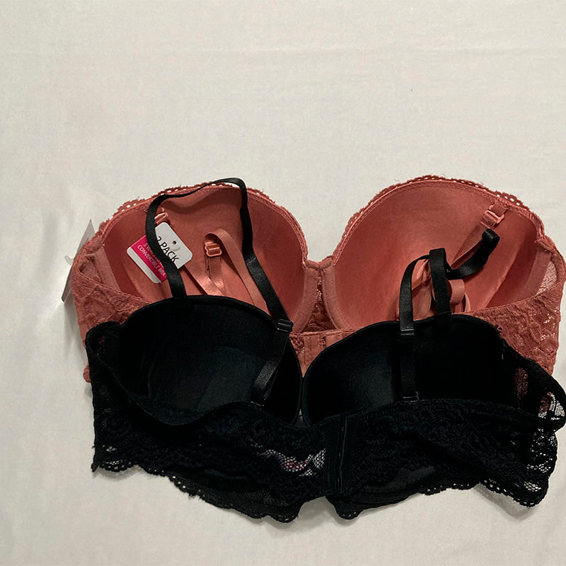 Curve 2 Pack Bras Adjustable Straps Multicolor 38B