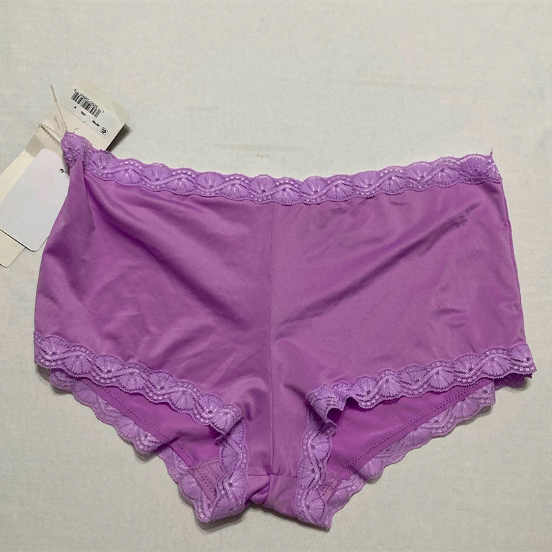 Maidenform Microfiber Underwear with Lace Boyshort Panties Lavender 8
