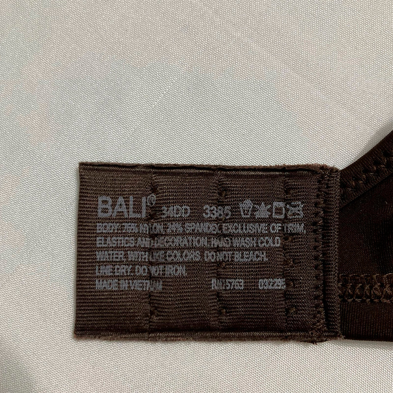 Bali Comfort Minimizer Underwire Bra Warm Cocoa Brown 34DD