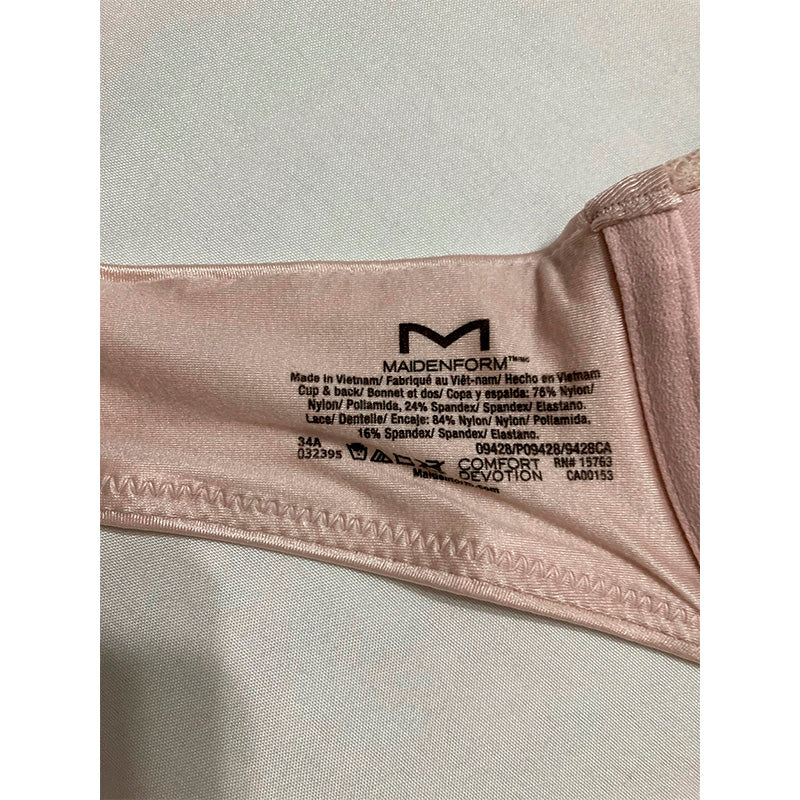Maidenform Natural Boost Demi Bra Sandshell 34A