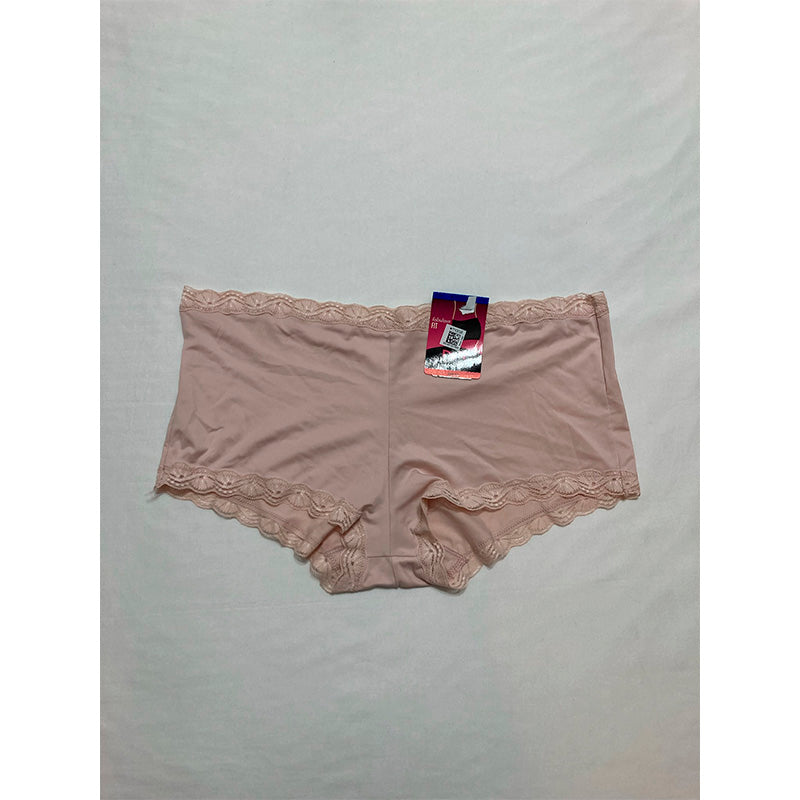 Maidenform Microfiber Underwear One Fab Fit Boyshort Panties with Lace Sandshell 8