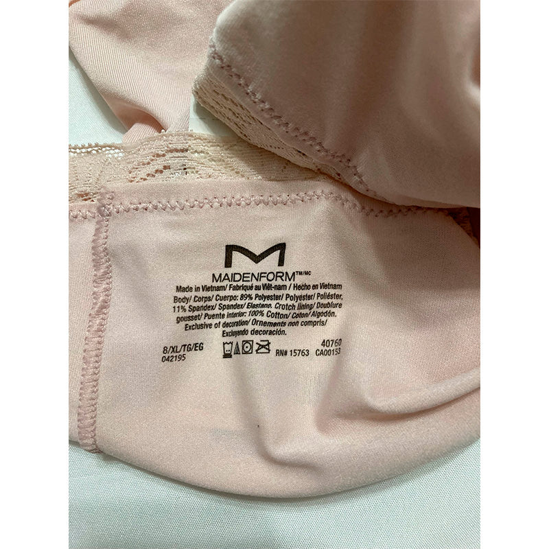 Maidenform Microfiber Underwear One Fab Fit Boyshort Panties with Lace Sandshell 8