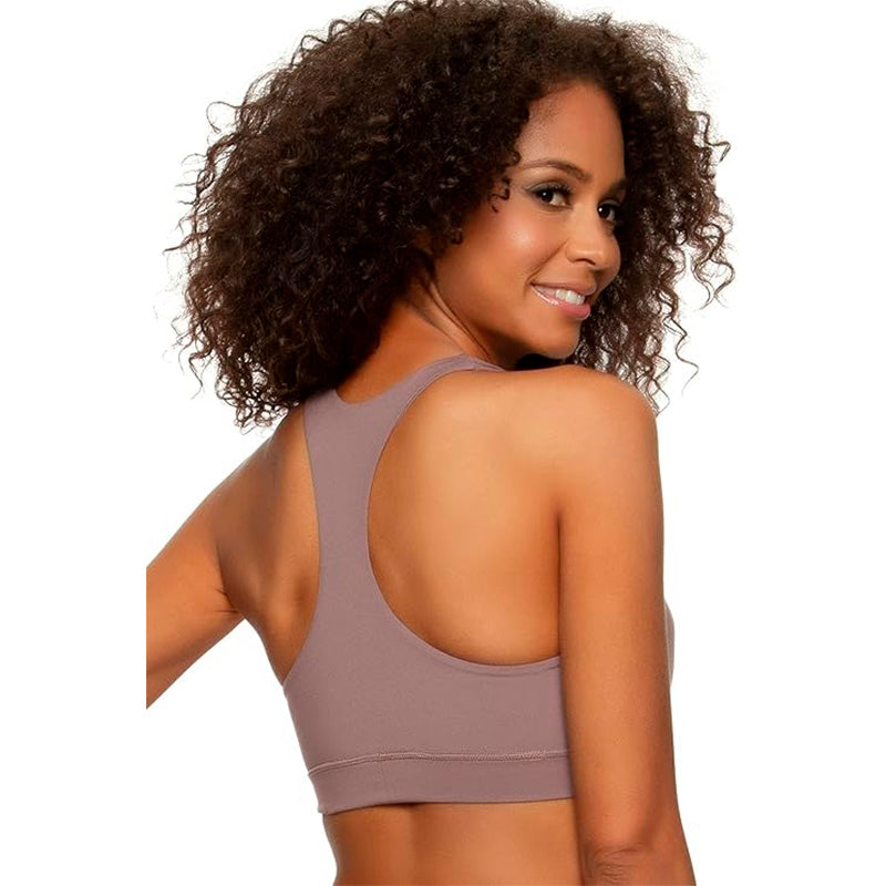 Felina Velvety Soft Racerback Bralette Twilight Mauve XL