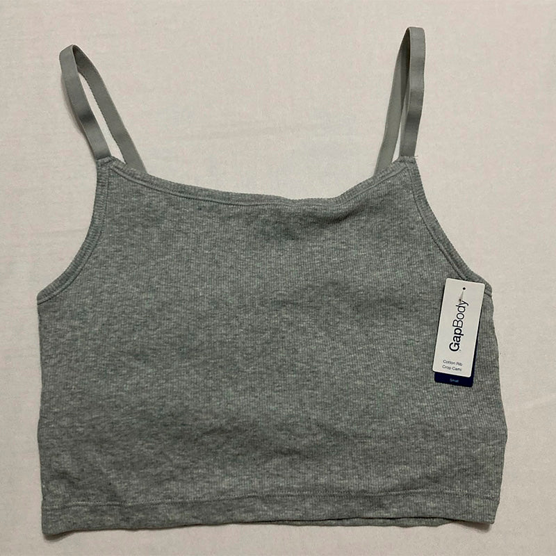 GapBody Logo Comfort Cropped Bralette Grey S