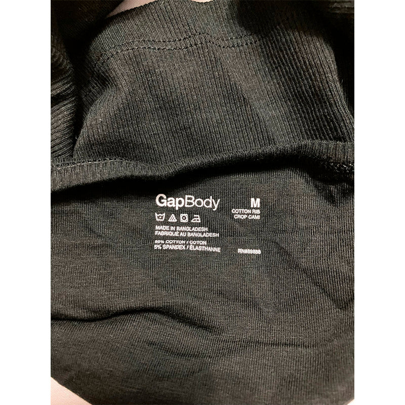 GapBody Logo Comfort Cropped Bralette Black M