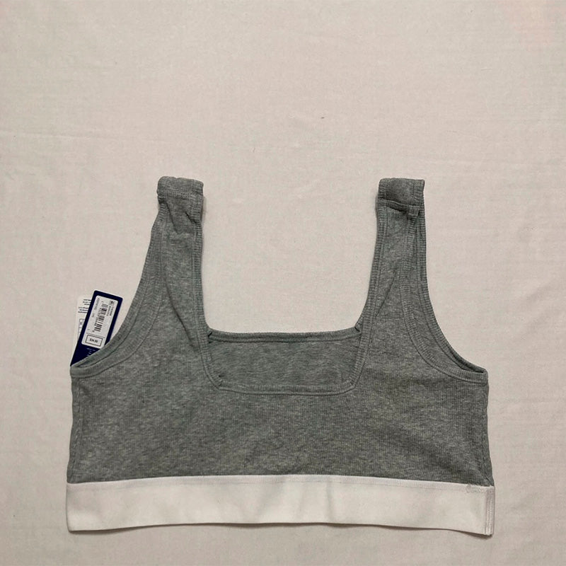 GapBody Logo Comfort Square-Neck Bralette Grey L