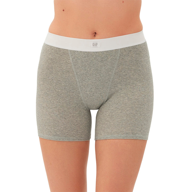GapBody Women's Logo Comfort High-Waist Shorts Grey M