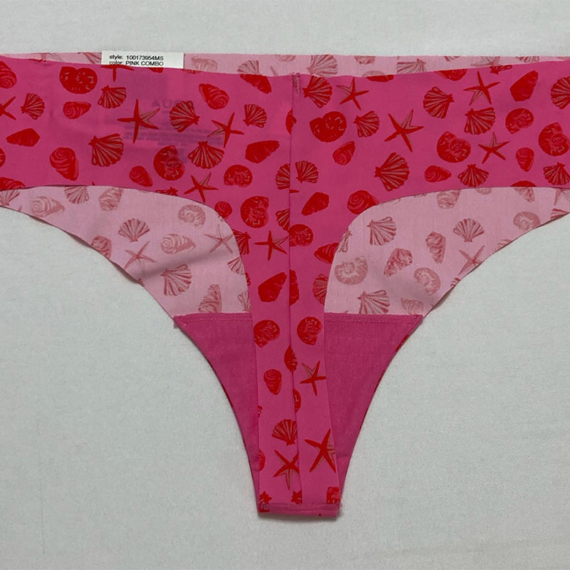 Aqua Intimates Microfiber Thong Pink Combo M