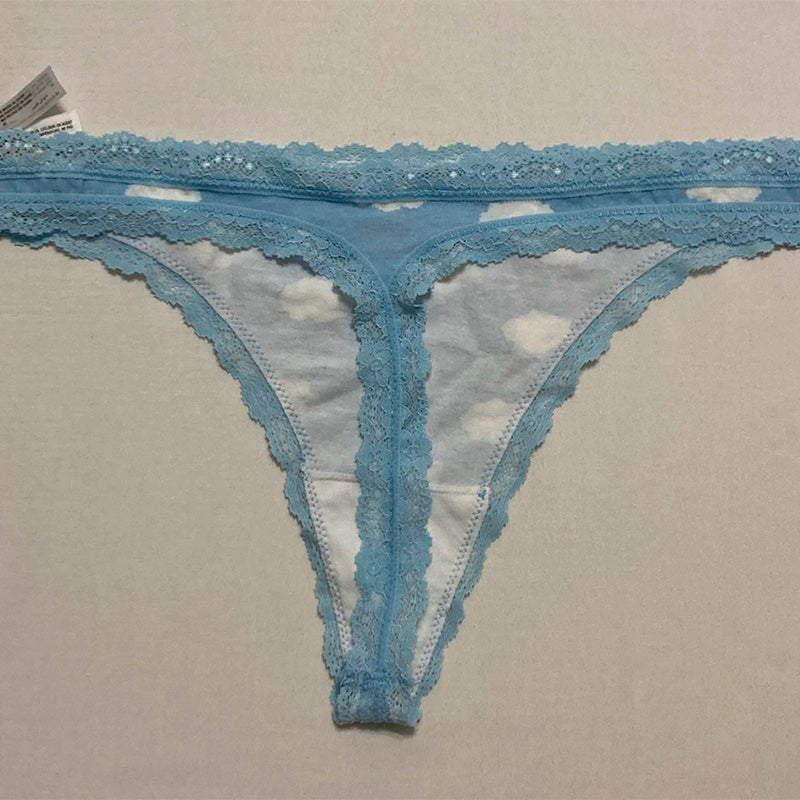 Jenni Lace-Trim Thong Clouds 3XL