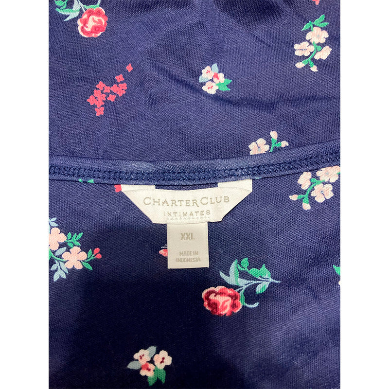 Charter Club Cotton Printed Pajamas Set Blue 2XL