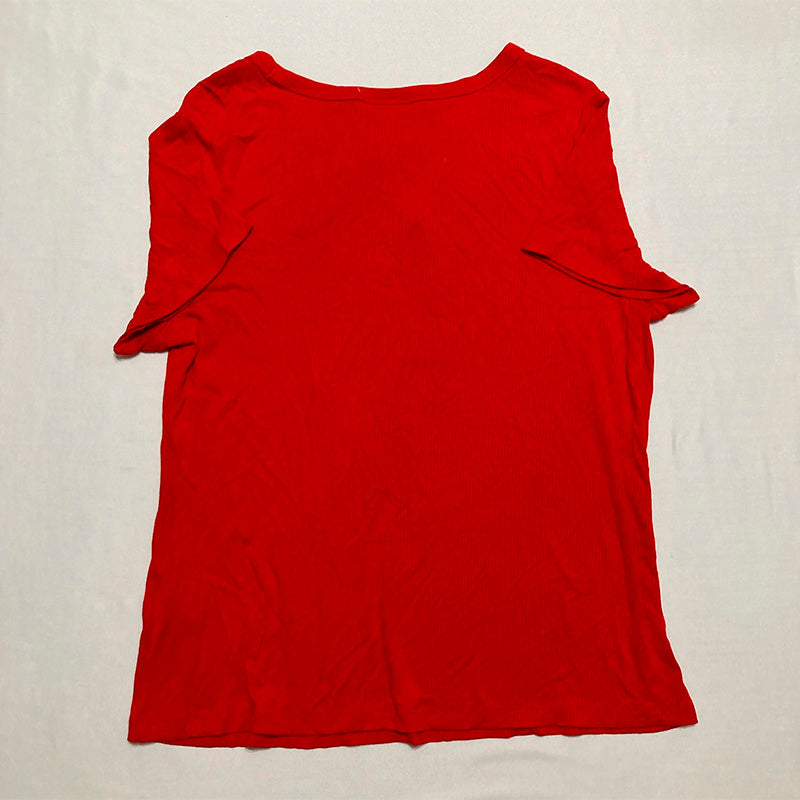On 34th Ribbed T-Shirt Red 2X