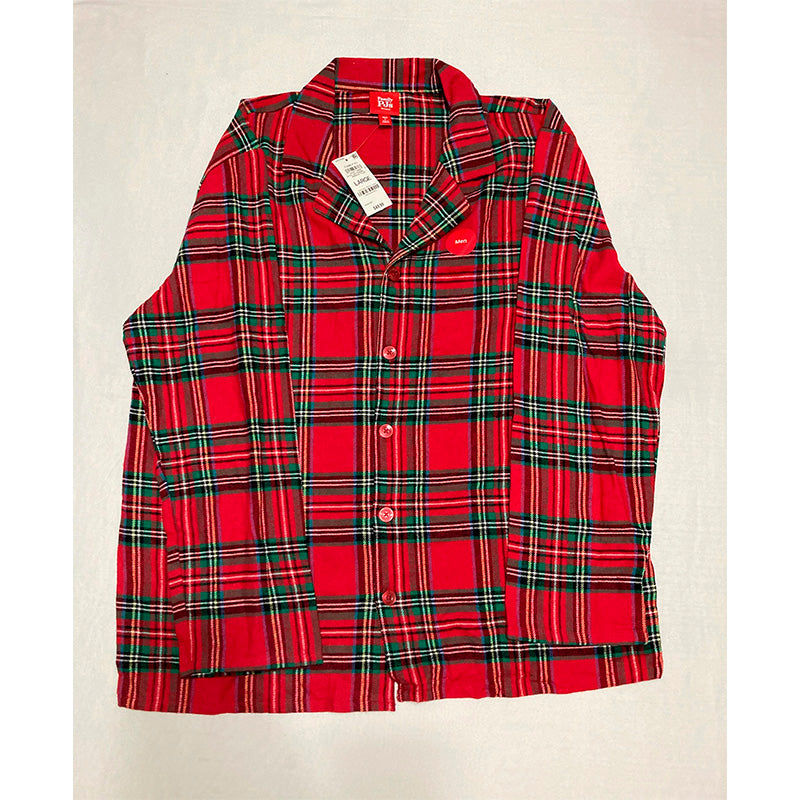 Family Pajamas Men's Brinkley Cotton Plaid Pajamas Set L