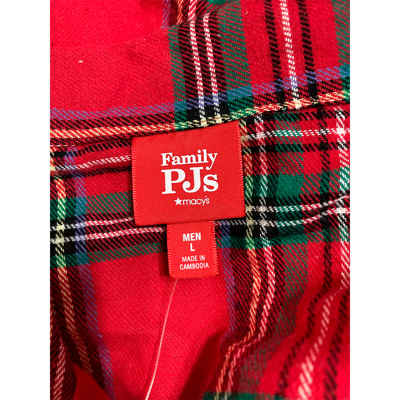 Family Pajamas Men's Brinkley Cotton Plaid Pajamas Set L