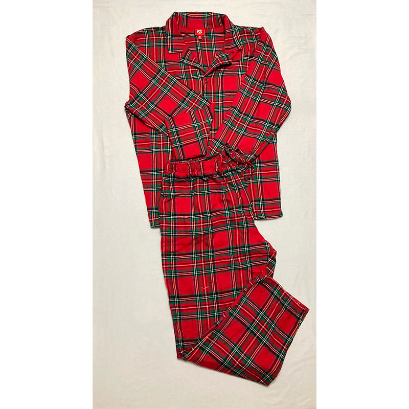 Family Pajamas Men's Brinkley Cotton Plaid Pajamas Set Multicolor 2XL