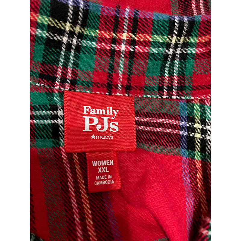 Family Pajamas Brinkley Cotton Plaid Pajamas Set Multicolor 2XL