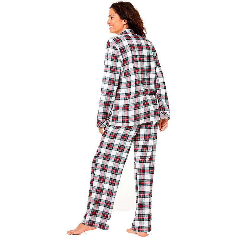 Family Pajamas Stewart Cotton Plaid Pajamas Set Multicolor