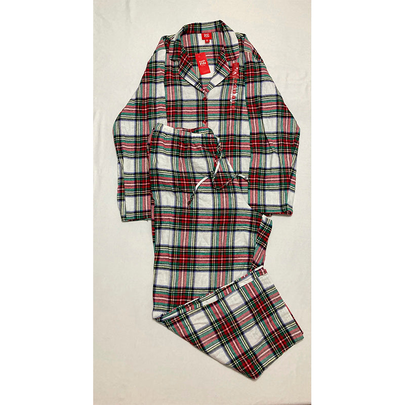 Family Pajamas Stewart Cotton Plaid Pajamas Set Multicolor