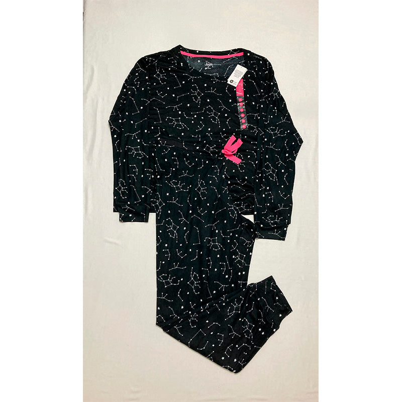 Jenni Pajama Set Long Sleeve Black XL