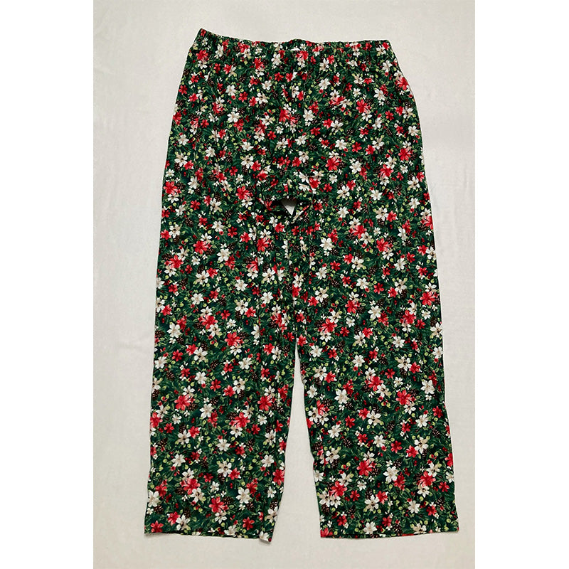 Charter Club Pajama Set Notch Collar Multicolor XL