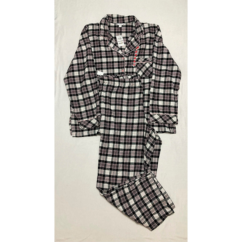 Charter Club Printed Cotton Flannel Pajama Set 2XL