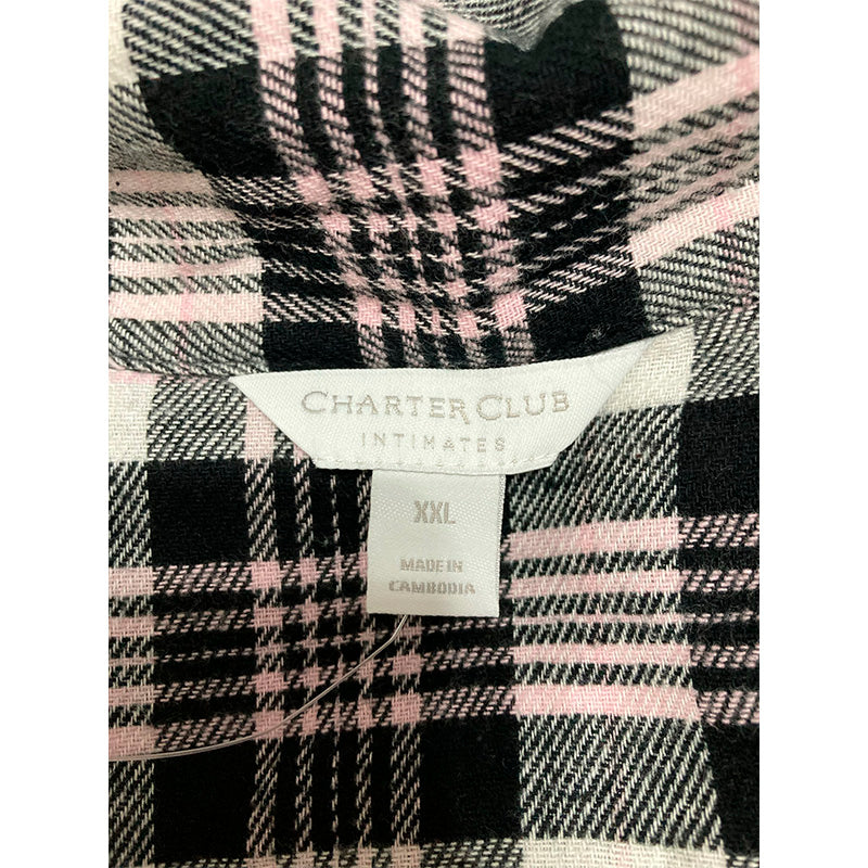 Charter Club Printed Cotton Flannel Pajama Set 2XL