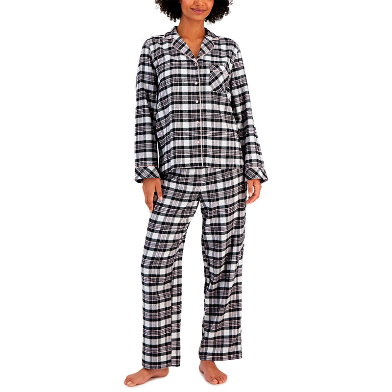 Charter Club Printed Cotton Flannel Pajama Set 2XL