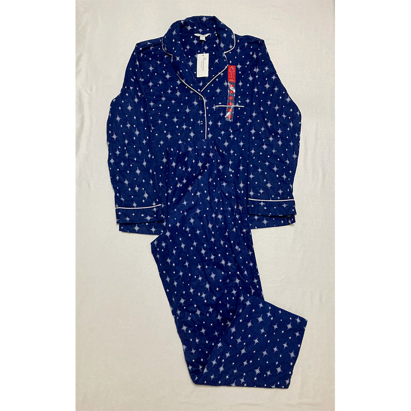 Charter Club Pajama Set Top With Pockets Navy S