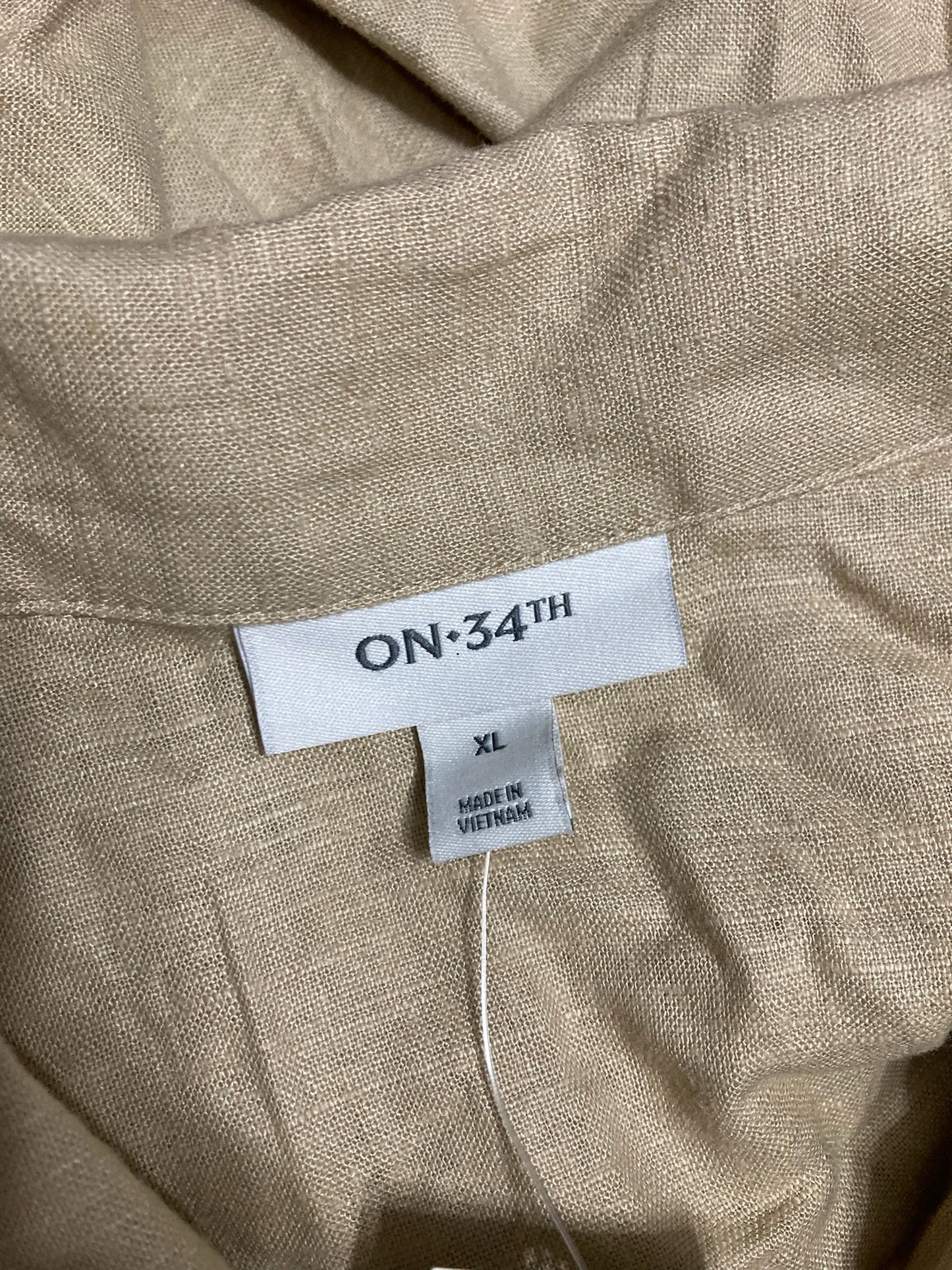 On 34TH Summer Short Sleeve Button Beige XL
