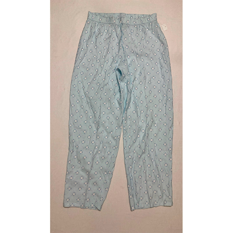 Charter Club Pajama Set Notch Collar Blue Sky M