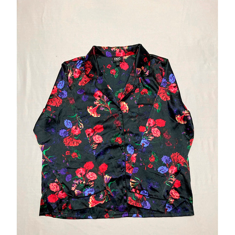 INC Pajama Set 2 Piece Multicolor Floral L