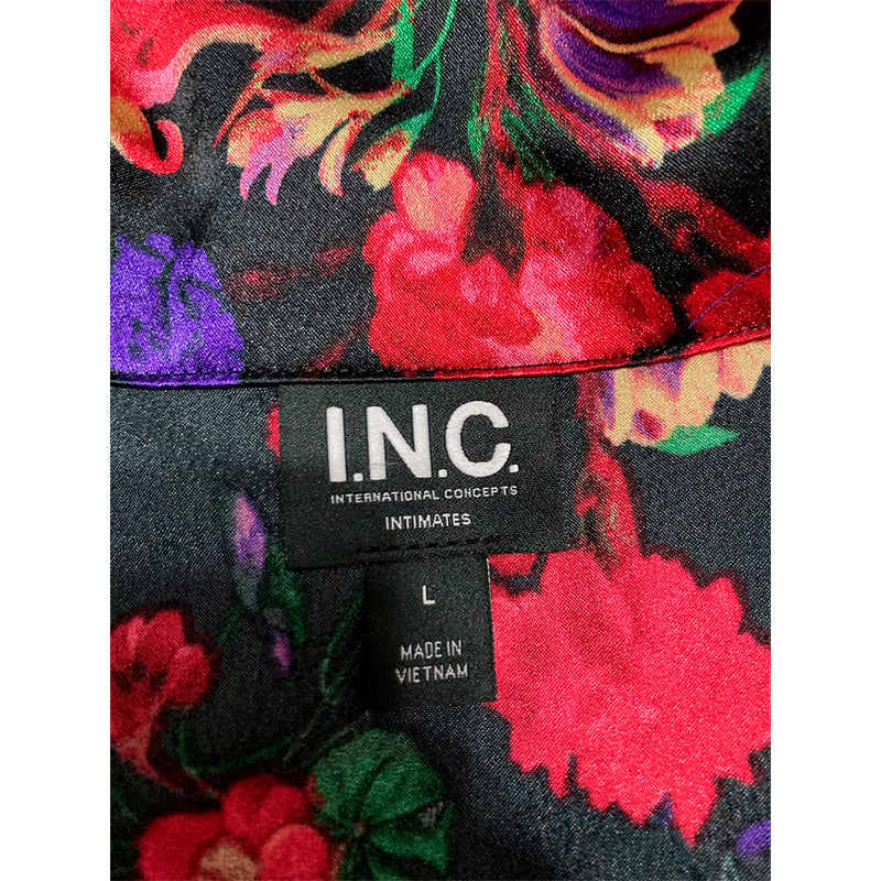 INC Pajama Set 2 Piece Multicolor Floral L