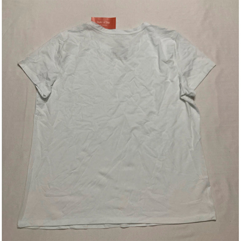 State Of Day Only Pajama Top Round Neck White M