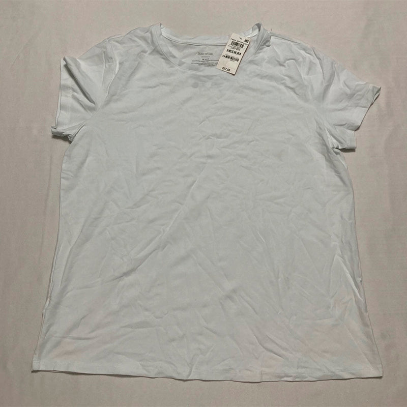 State Of Day Only Pajama Top Round Neck White M