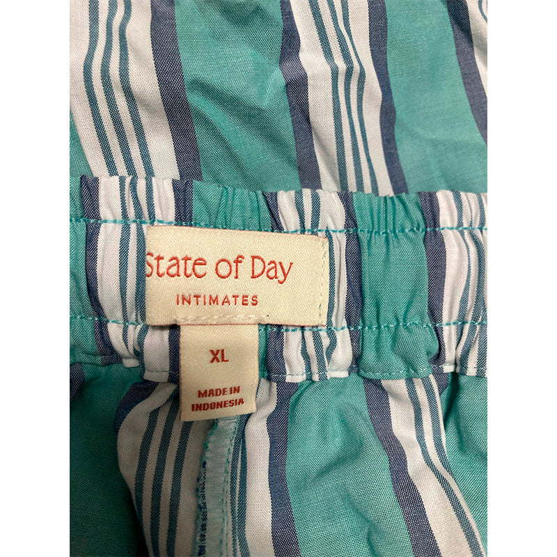State Of Day Women's Striped Cotton Blend OnlyPajama Pants Multicolor XL