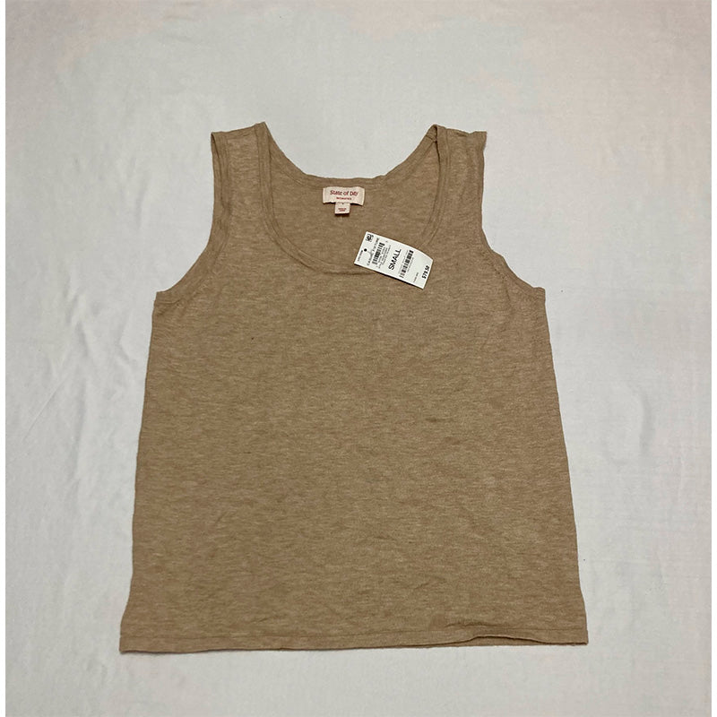 State Of Day Pajama Set Round Neck Toasted Peanut S