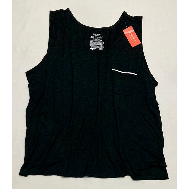 State Of Day Pajama Short Black Plus Size 2XL