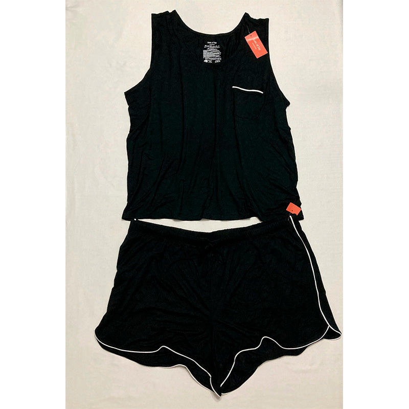 State Of Day Pajama Short Black Plus Size 2XL