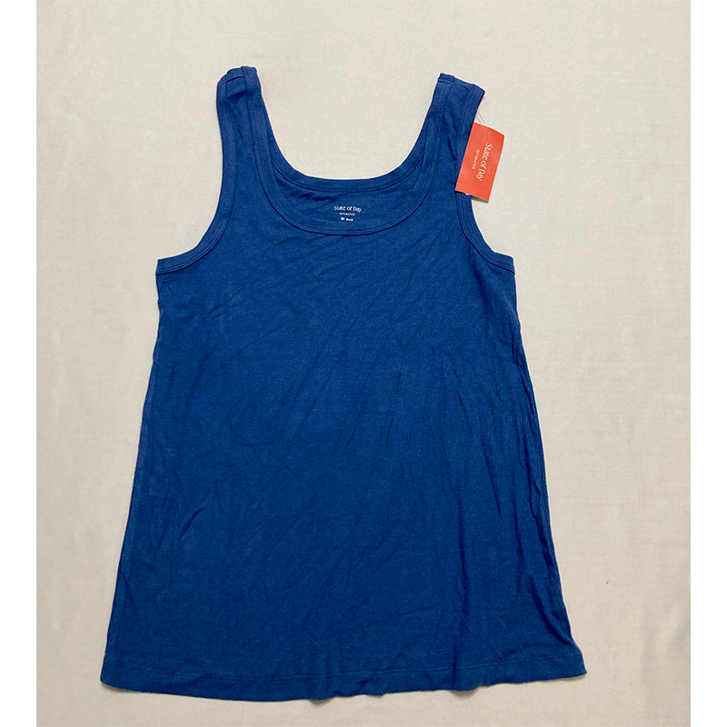 State Of Day Only Pajama Top Round Neck Blue M