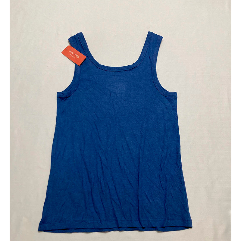 State Of Day Only Pajama Top Round Neck Blue M