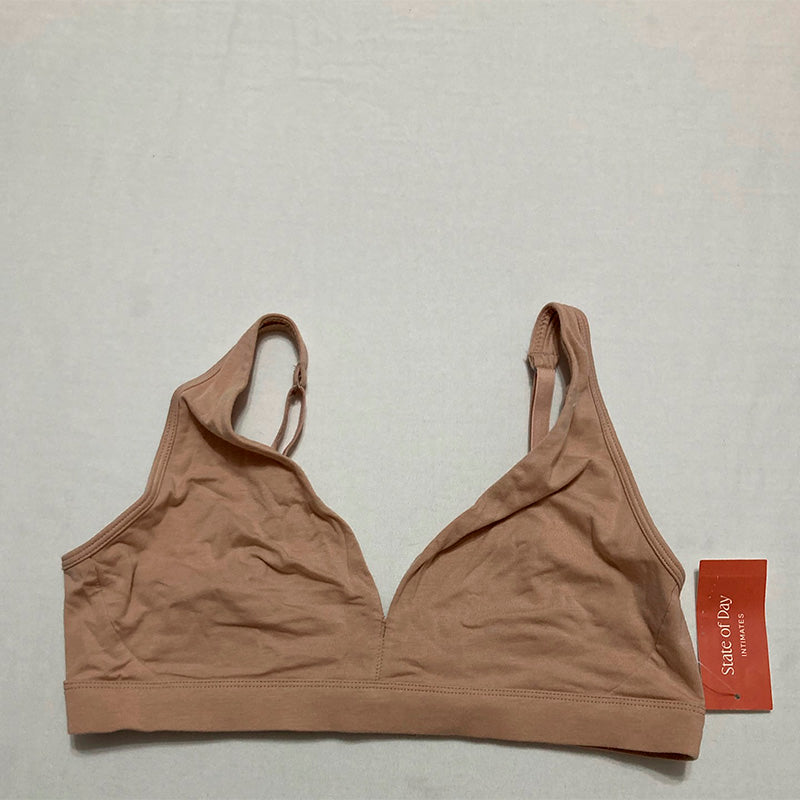 STATE OF DAY Women's Cotton Blend Bralette Nude M