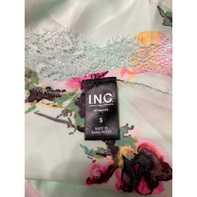 INC Sleepwear Dress Spageutti Straps Multicolor Floral S