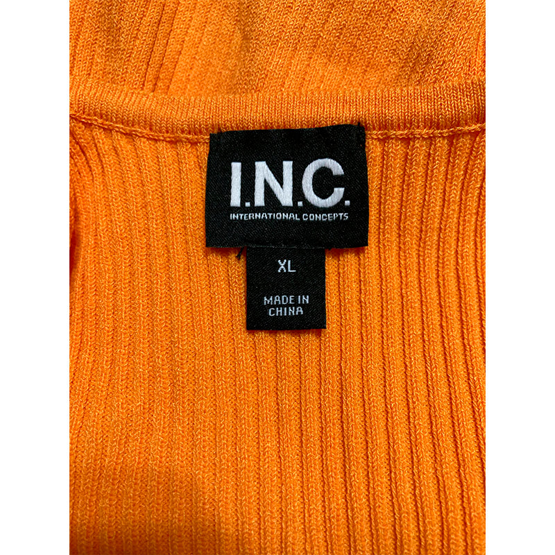 INC Top Sleveeless Round Neck Orange XL