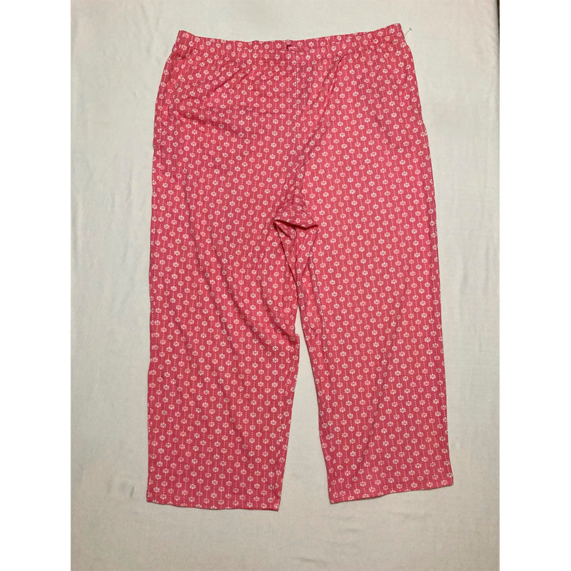 Charter Club Pajama Set Round Neck Geo Shell Pink L