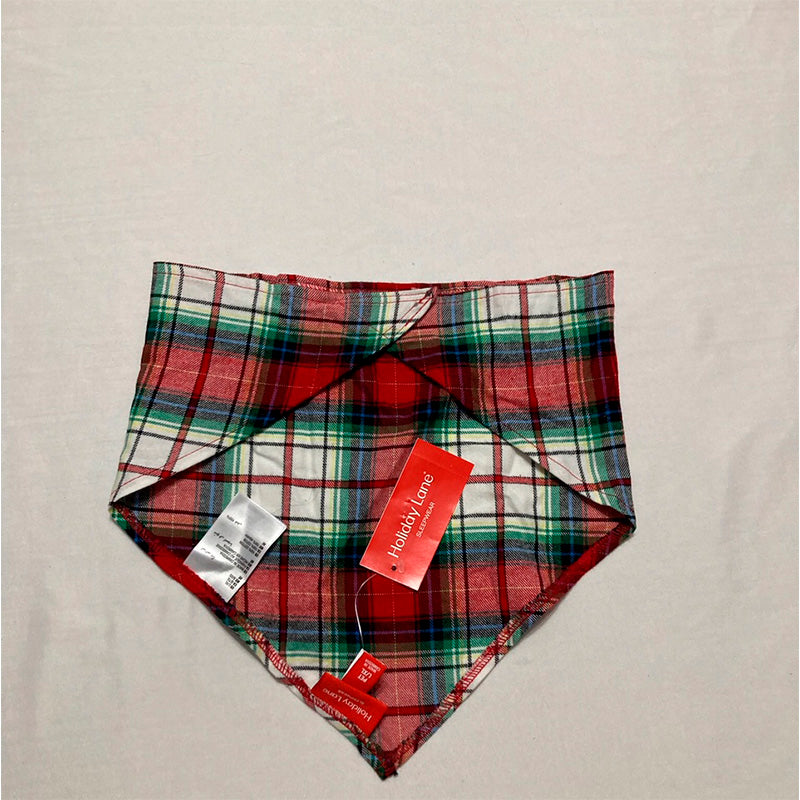 Holiday Lane Bandana Dog Multicolor Plaid L