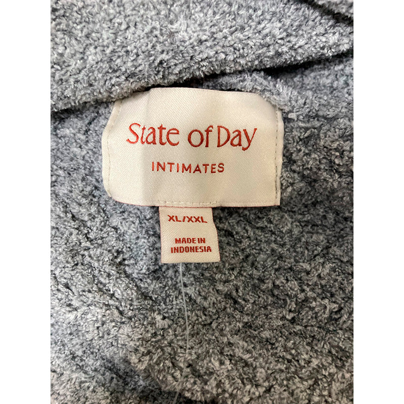State Of Day Robe Notch Collar Grey XL/XXL