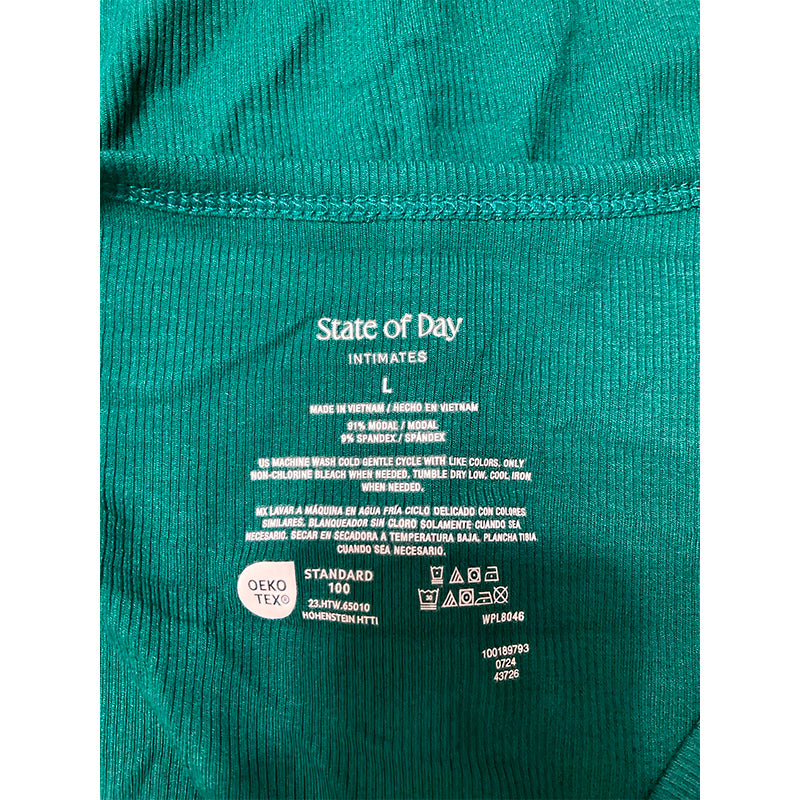STATE OF DAY Pajama Top With Buttons Forest Biome L