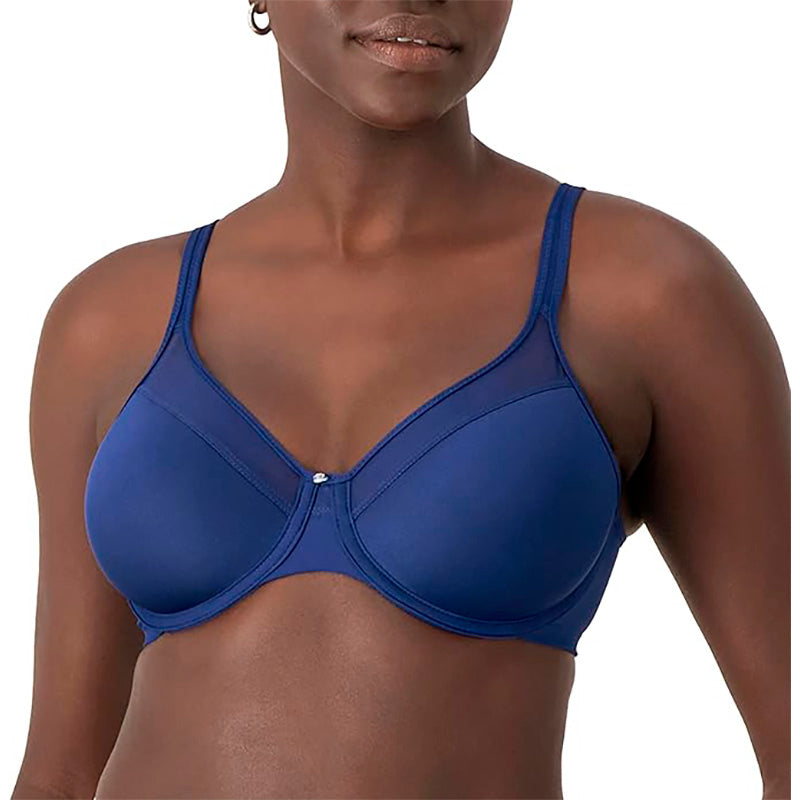 Bali One Smooth U Underwire Bra Ultra Light Underwire T-Shirt Bra Navy 38C